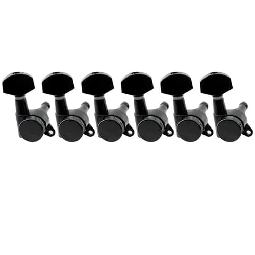 Musiclily Pro 6-in-Line Guitar Locking Tuners Tuning Pegs with 15:1 Gear Ratio, Black | Set of 6 for Strat/Tele Style Electric Guitars thumbnail 1