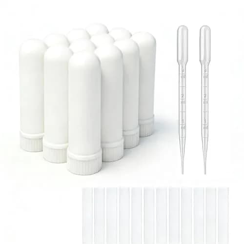 ZIOJOVK Blank Nasal Inhaler Sticks 12 Sets | Aromatherapy for On-the-Go Relief thumbnail 1