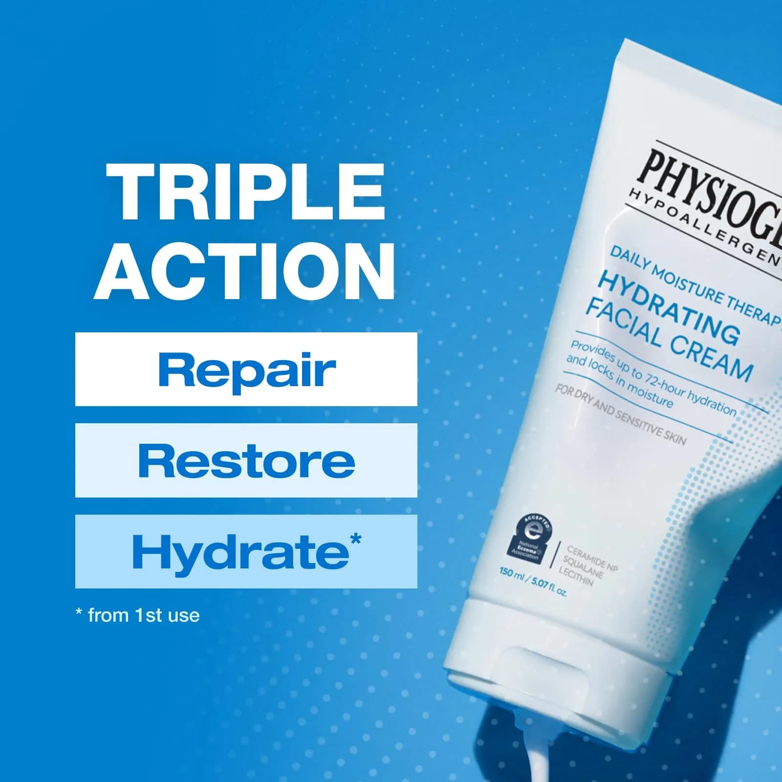 PHYSIOGEL Daily Moisture Therapy Hydrating Facial Cream 150ml (5.1 Fl Oz) | Clinically Proven 72-Hour Hydration thumbnail 4