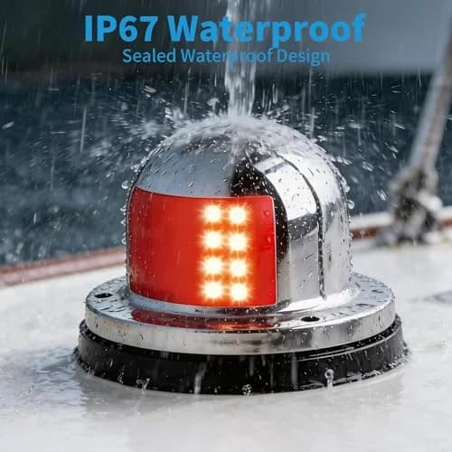 Obcursco LED Red and Green Boat Navigation Lights for Boats up to 40ft | IP67 Waterproof, 12V DC thumbnail 2