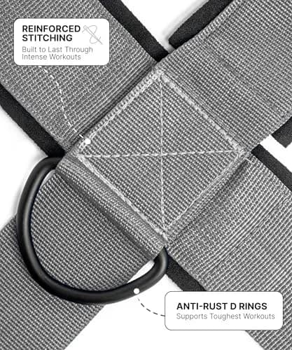 DMoose Fitness Neck Harness with 30" Steel Chain | Neck Exerciser, Trainer & Strengthener for Weight Lifting (Grey, 1.14 lb) thumbnail 4