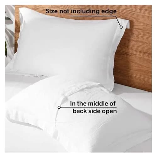 King Linens 100% Linen Pillow Shams 20'' x 36'' | Breathable & Soft, Pack of 2 thumbnail 5