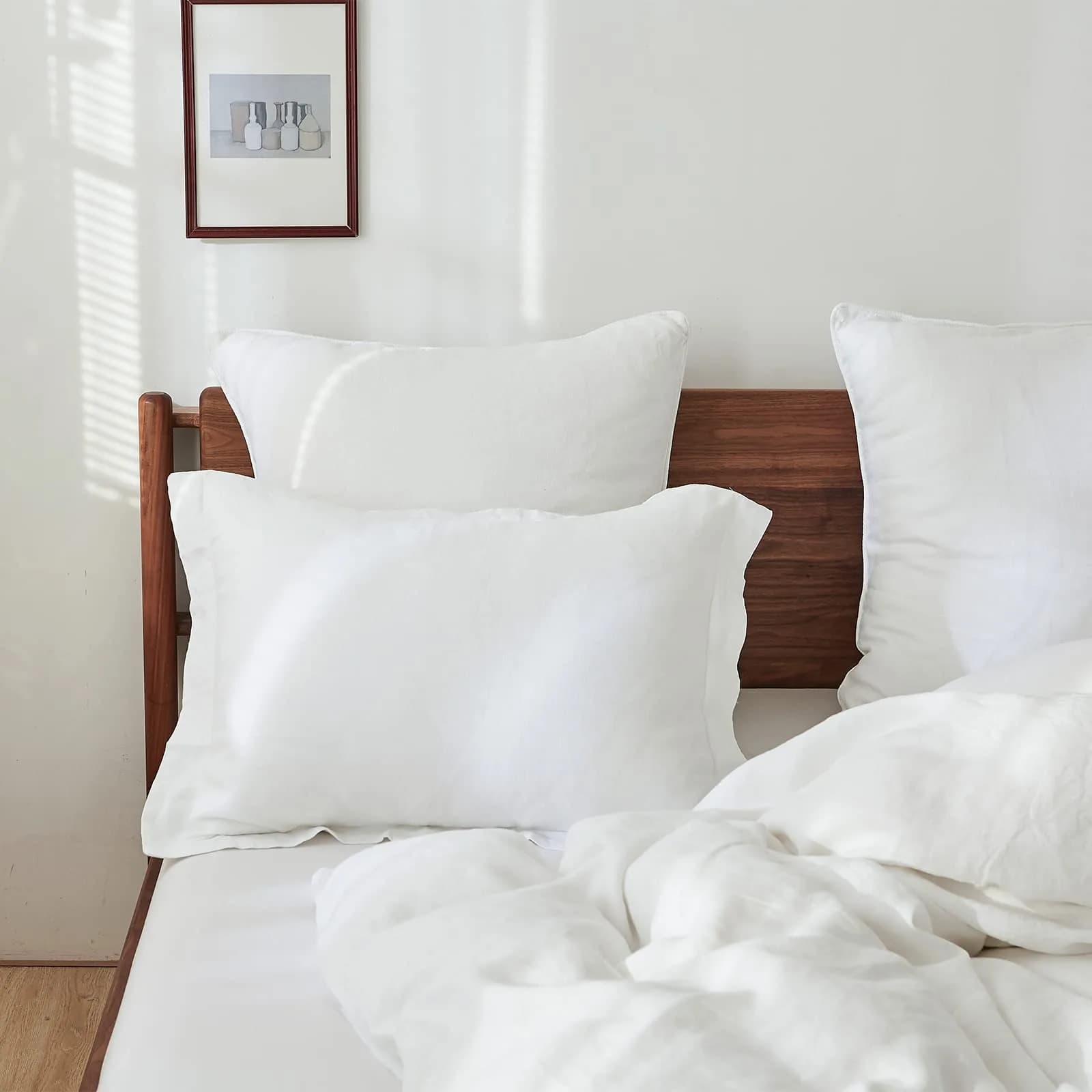 King Linens 100% Linen Pillow Shams 20'' x 36'' | Breathable & Soft, Pack of 2 thumbnail 8