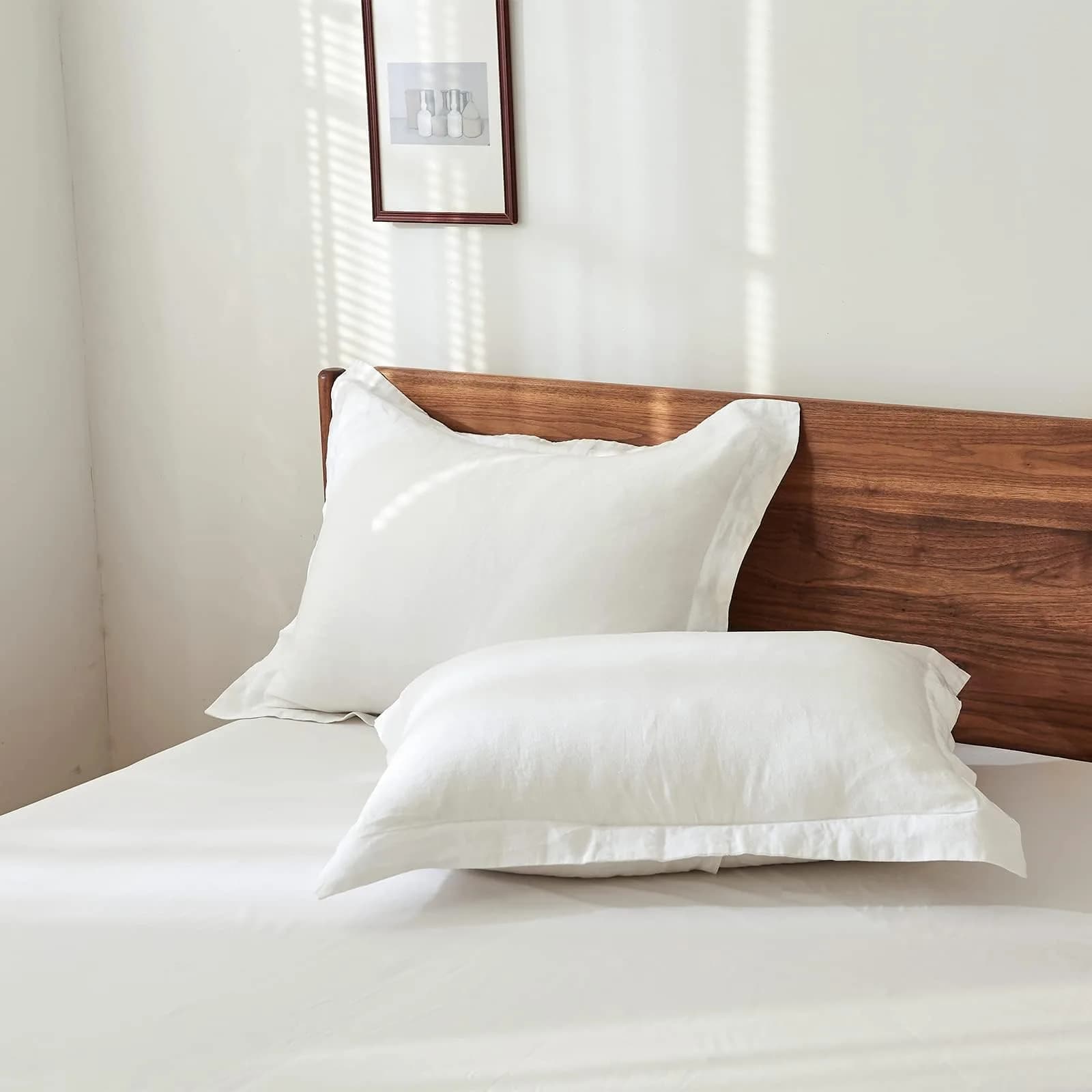 King Linens 100% Linen Pillow Shams 20'' x 36'' | Breathable & Soft, Pack of 2 thumbnail 9