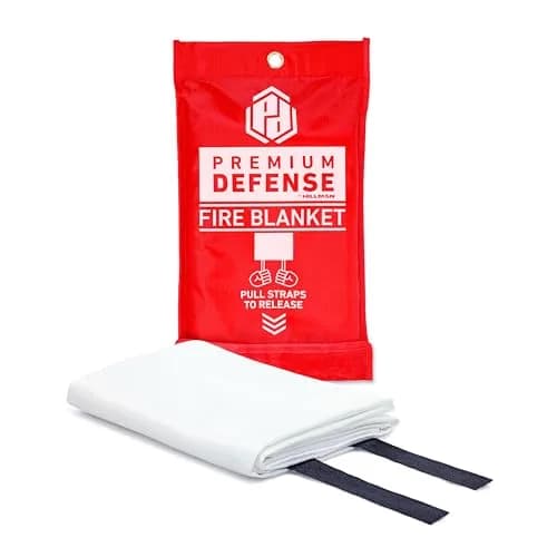 Premium Defense Fire Blanket 40” x 40” | 2 Pack, White, Fire-Resistant Fiberglass thumbnail 1