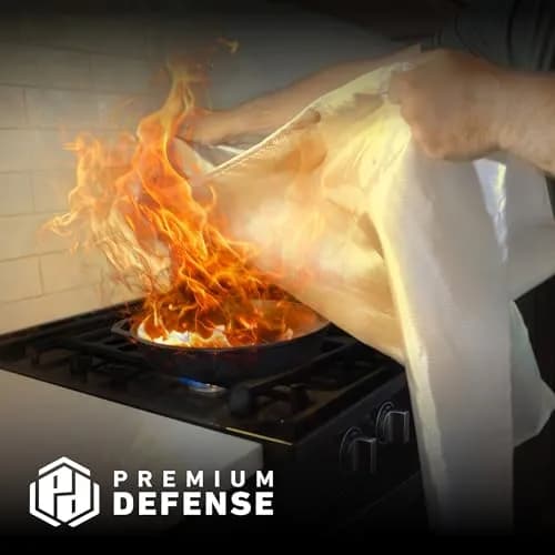 Premium Defense Fire Blanket 40” x 40” | 2 Pack, White, Fire-Resistant Fiberglass thumbnail 6