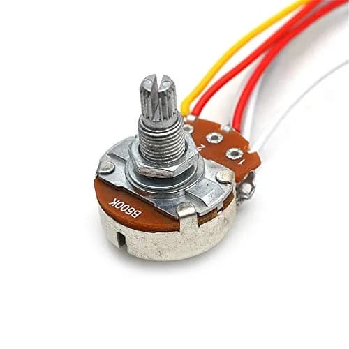 SAPHUE Guitar Wiring Harness Set Prewired 500K Big Pots 5 Way Switch with Black Knobs for Electric Guitar thumbnail 4