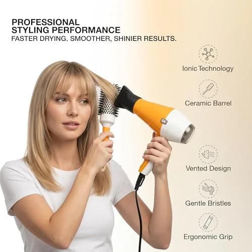 GK HAIR Global Keratin Large Thermal Round Brush 53mm | Anti-Static Frizz Control for Styling thumbnail 4