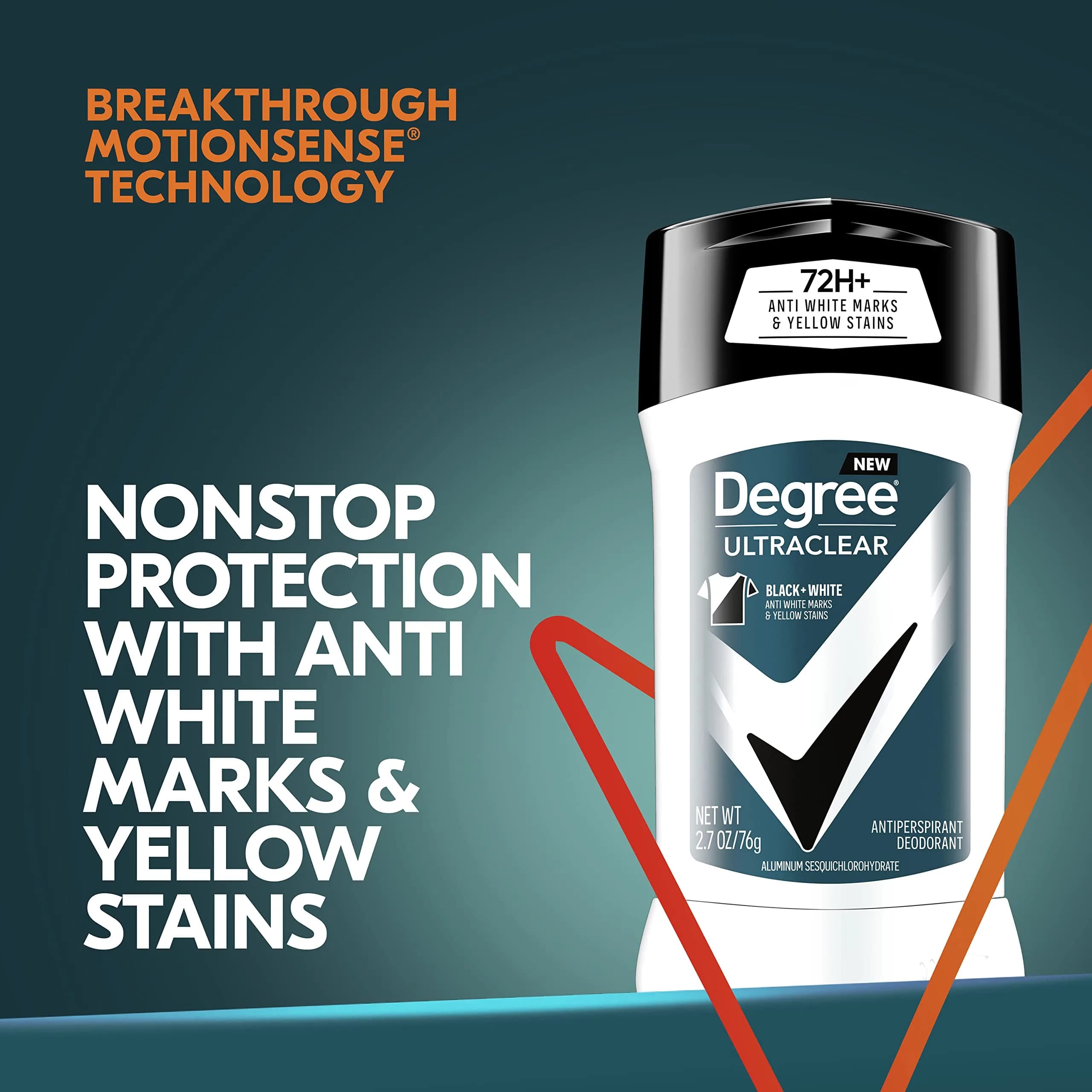 Degree Men UltraClear Black + White Antiperspirant Deodorant 4 Count 10.8 oz (2.7 oz Each) | 72-Hour Sweat & Odor Protection - view 6