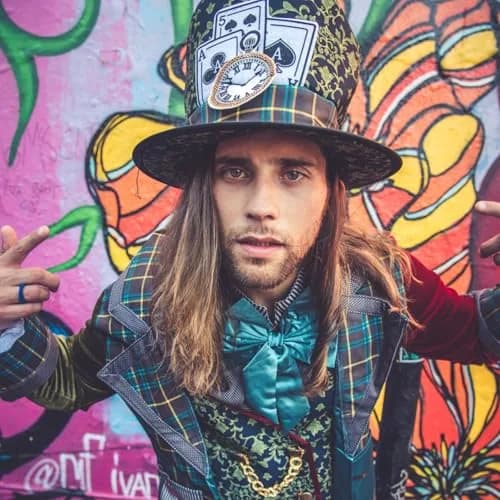 Leg Avenue Men's Costume, Multi, Medium | Mad Hatter Wonderland Look for Halloween thumbnail 3
