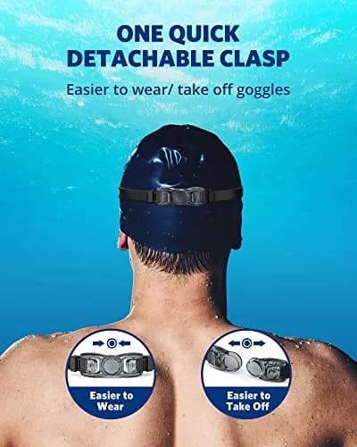 Aegend Swim Goggles, No Leaking Full Protection Adult Youth - Clear Lens thumbnail 6