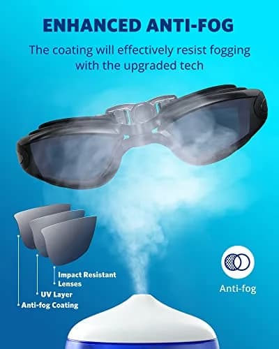 Aegend Swim Goggles, No Leaking Full Protection Adult Youth - Clear Lens thumbnail 3