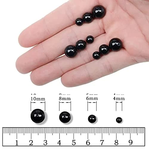 AD Beads Natural Gemstone Beads 4mm | Black Onyx Round Jewelry Craft Beads thumbnail 5