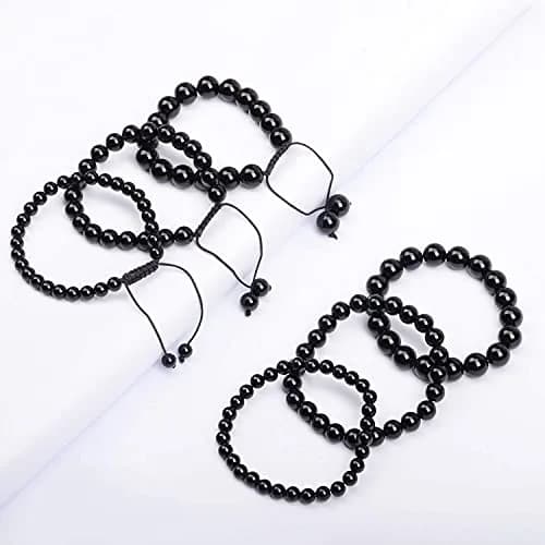 AD Beads Natural Gemstone Beads 4mm | Black Onyx Round Jewelry Craft Beads thumbnail 6