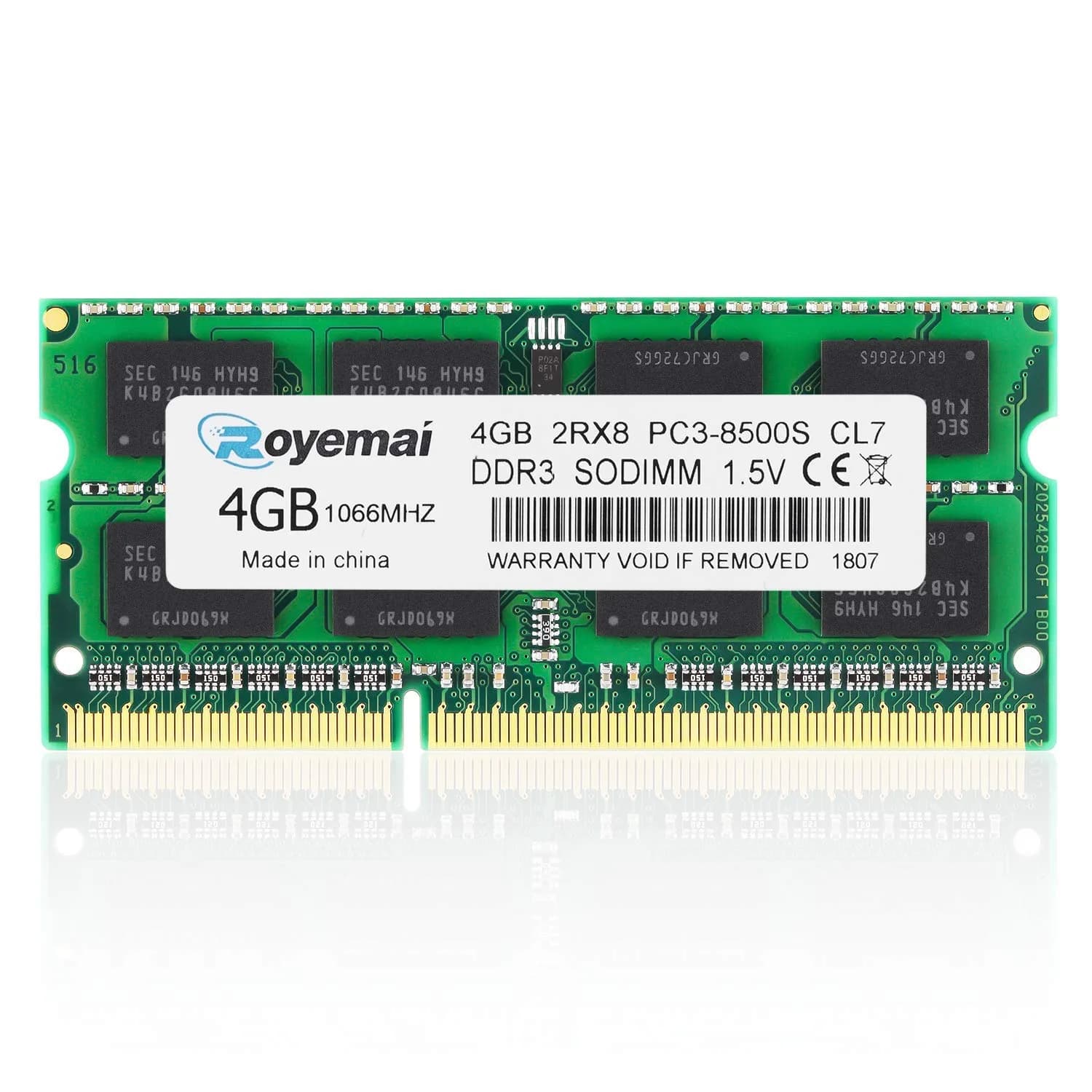 D DUOMEIQI 8GB (2x4GB) DDR3 1066MHz SODIMM RAM Kit | Compatible with Select MacBook, iMac, Mac Mini Models - view 2