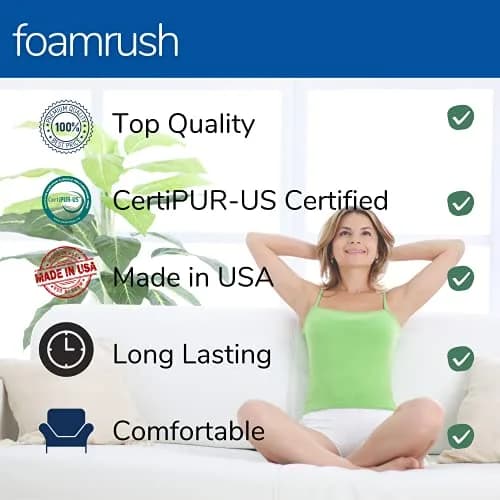 FoamRush 3" x 25" x 25" Upholstery Foam High Density Firm Support | Durable Cushion for Seating thumbnail 4