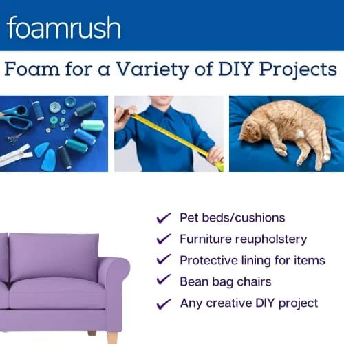 FoamRush 3" x 25" x 25" Upholstery Foam High Density Firm Support | Durable Cushion for Seating thumbnail 6