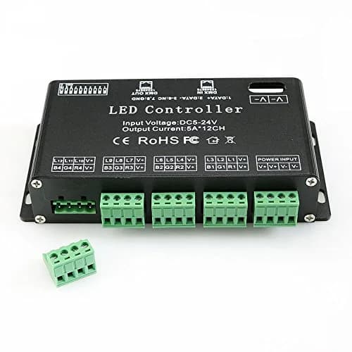 AMKI DMX 512 LED Decoder Controller for RGB Tape Strip Light Dimmer Driver (12 Channel) thumbnail 2