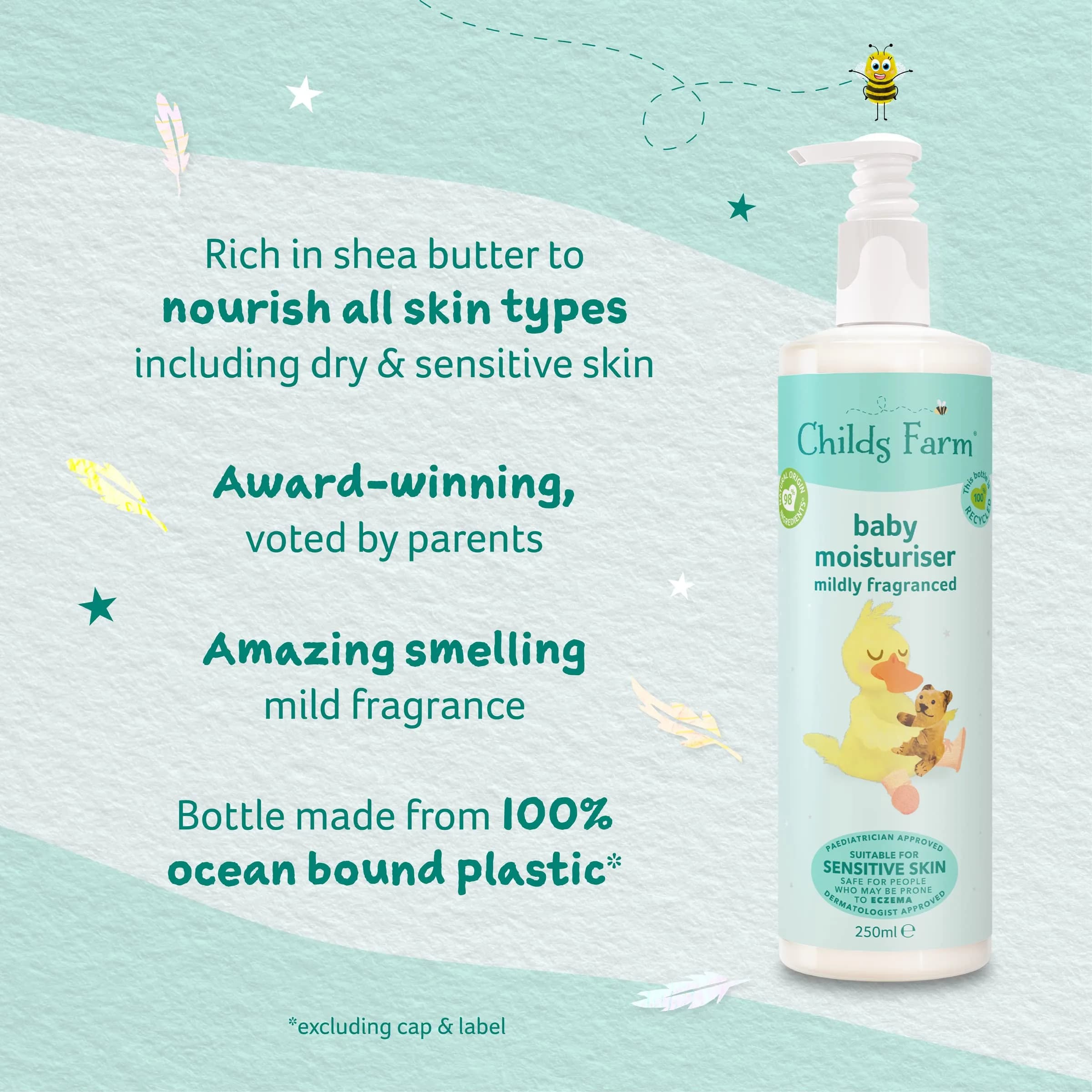 Childs Farm Baby Moisturiser 250ml (8.5 Fl Oz) - Gentle Lotion for Sensitive Skin & Eczema - view 4