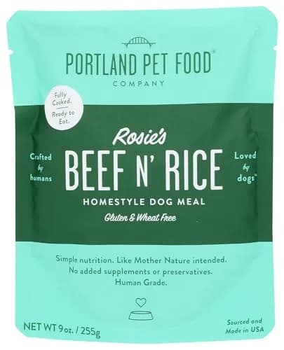 CRAFTED BY HUMANS LOVED BY DOGS Homestyle Dog Meal Rosies Beef N Rice 9 Ounce | USDA Beef, Gluten-Free, Ready to Serve thumbnail 1