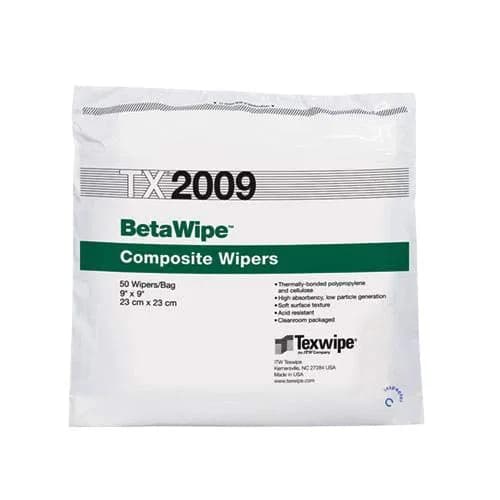 Texwipe TX2009 Beta Wipe 9 x 9" | Surface Cleaning Wipe for Lab & Industry thumbnail 1