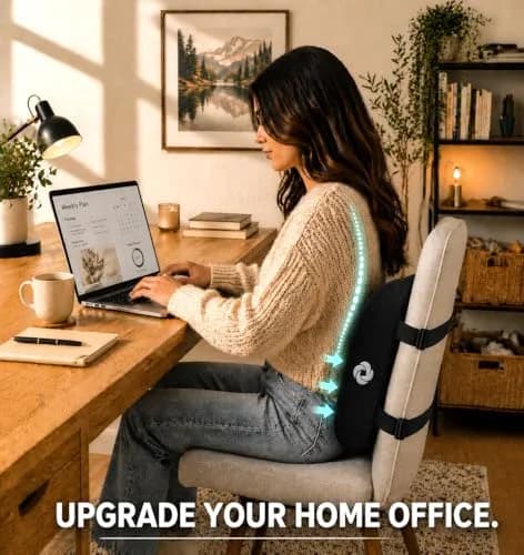 Samsonite Lumbar Support Pillow for Office Chair, Lower Back Support for Car, Back Pillow Desk Chair Cushion with Memory Foam, Improved Posture Backrest (Black Mesh) thumbnail 8