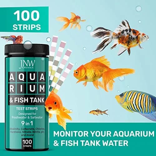 JNW Direct 9-in-1 Aquarium Test Strips - 100 Count | Freshwater & Saltwater Water Quality Testing thumbnail 3
