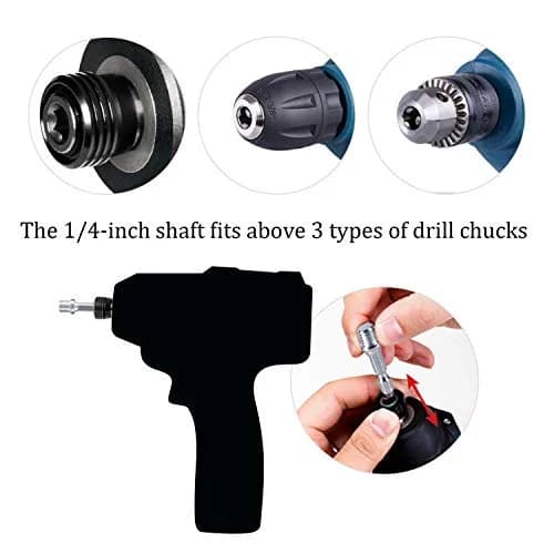 Kichwit Red Cleaning Brush 4 Inch (10.16 cm) | Attaches to Any Cordless Drill thumbnail 4