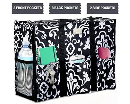 Pursetti Teacher Tote Large | Paisley Large Utility Bag for Women & Moms thumbnail 4