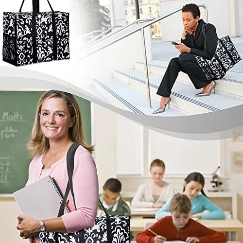 Pursetti Teacher Tote Large | Paisley Large Utility Bag for Women & Moms thumbnail 2