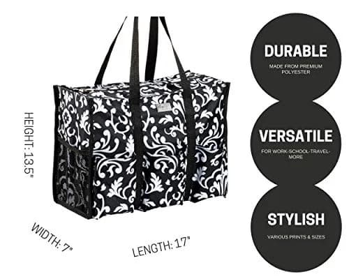 Pursetti Teacher Tote Large | Paisley Large Utility Bag for Women & Moms thumbnail 3
