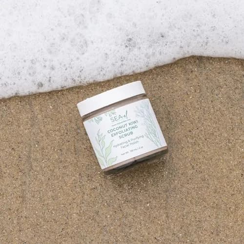Sea-El Coconut Kiwi Exfoliating Face Scrub 4 Oz | Hydrating, Calming & Purifying thumbnail 7