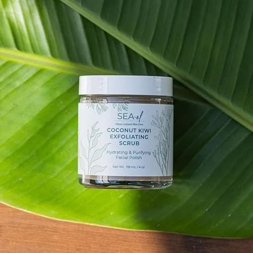 Sea-El Coconut Kiwi Exfoliating Face Scrub 4 Oz | Hydrating, Calming & Purifying thumbnail 8