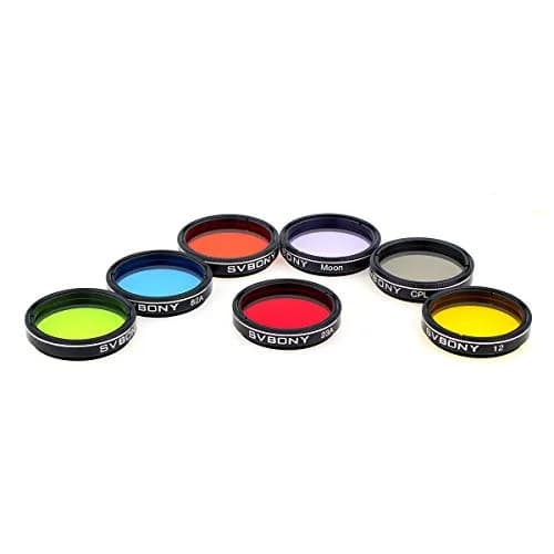 SVBONY Telescope Filters 1.25" Moon, CPL, Five Color Filter Kit(7PCS) | Multi-Coated Optical Glass for Astronomy thumbnail 2