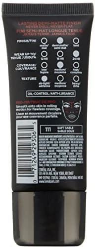 L'Oreal Paris Infallible Pro-Matte Foundation, Soft Sable, 1 fl. oz. | Demi matte finish, longwearing, medium coverage thumbnail 2