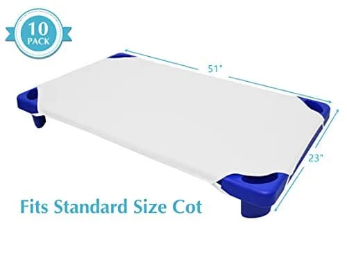 American Baby Company White 10 Piece Fitted Cot Sheet | Standard Size 51" x 23" (130cm x 58cm) thumbnail 5