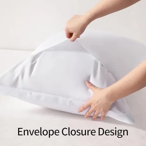 NTBAY Pillow Shams Set of 2 | Microfiber, White, 20 x 26 Inches thumbnail 6