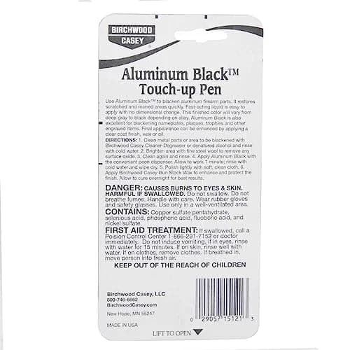 Birchwood Casey Aluminum Black Metal Finish Touch-Up Pen 15ml (0.5 Fl Oz) | Restores Scratched Aluminum thumbnail 3