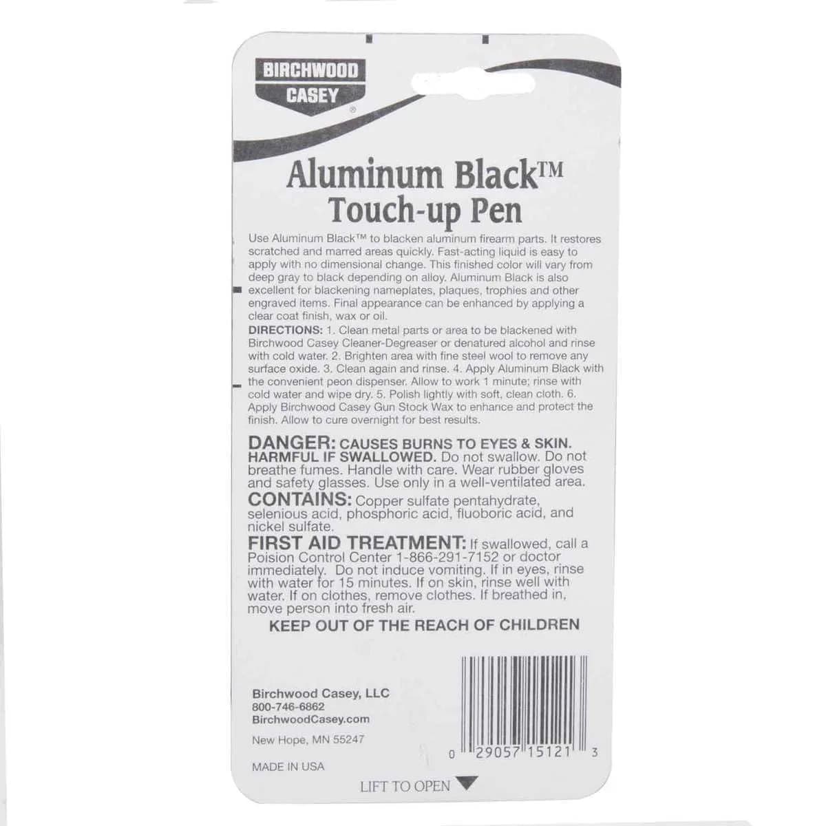 Birchwood Casey Aluminum Black Metal Finish Touch-Up Pen 15ml (0.5 Fl Oz) | Restores Scratched Aluminum - view 3
