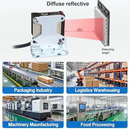Heschen Photoelectric Sensor Switch DC12-24V 4m Detection Range | Feedback Reflection Type thumbnail 6