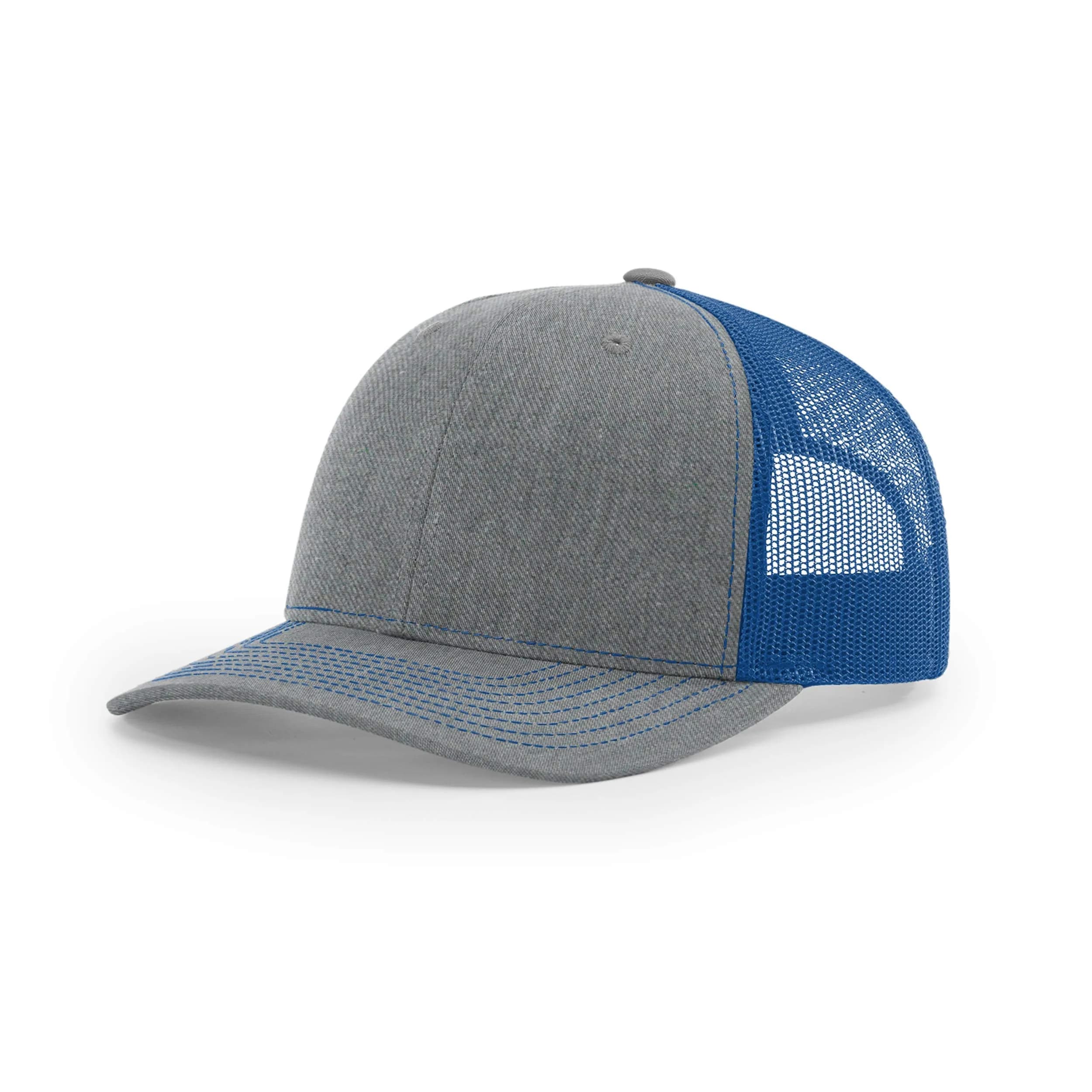 Richardson 112 Trucker Cap - Heather Grey/Royal, One Size thumbnail 1