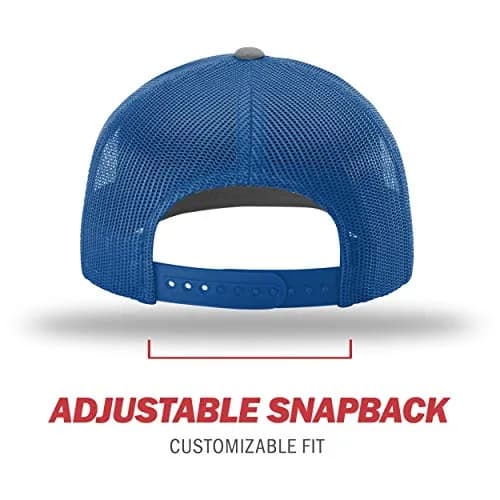 Richardson 112 Trucker Cap - Heather Grey/Royal, One Size - view 4