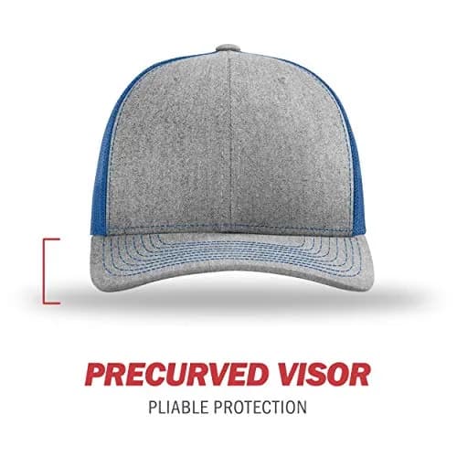 Richardson 112 Trucker Cap - Heather Grey/Royal, One Size - view 2
