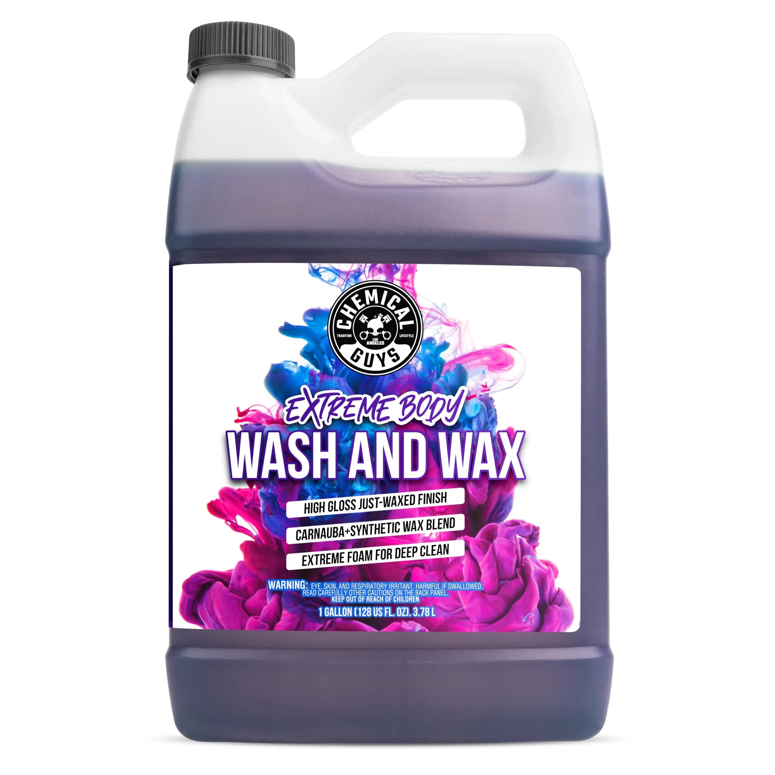 Chemical Guys Extreme Bodywash & Wax Car Wash Soap 473ml (16 oz) | pH-Balanced Formula for Gloss & Protection — 128 Ounce