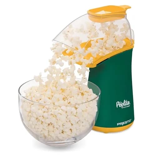 Presto Poplite Hot Air Popcorn Popper 18 Cups | Built-In Butter Melter & Measuring Cup thumbnail 5