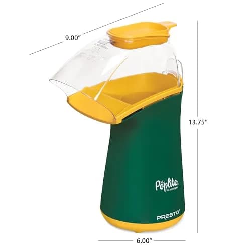 Presto Poplite Hot Air Popcorn Popper 18 Cups | Built-In Butter Melter & Measuring Cup thumbnail 3