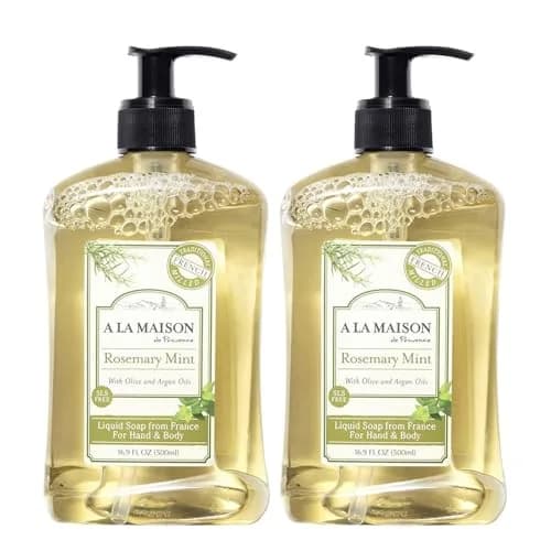 A LA MAISON French Liquid Hand Soap, Rosemary Mint | Natural, Vegan, Biodegradable (16.9 oz, 2 Pack) thumbnail 1