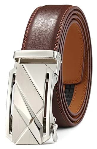 Lingli Men's Ratchet Dress Belt with Automatic Buckle 35mm | Adjustable & Stylish for Formal & Casual Wear thumbnail 1