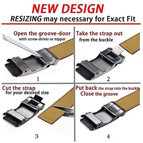 Lingli Men's Ratchet Dress Belt with Automatic Buckle 35mm | Adjustable & Stylish for Formal & Casual Wear thumbnail 7