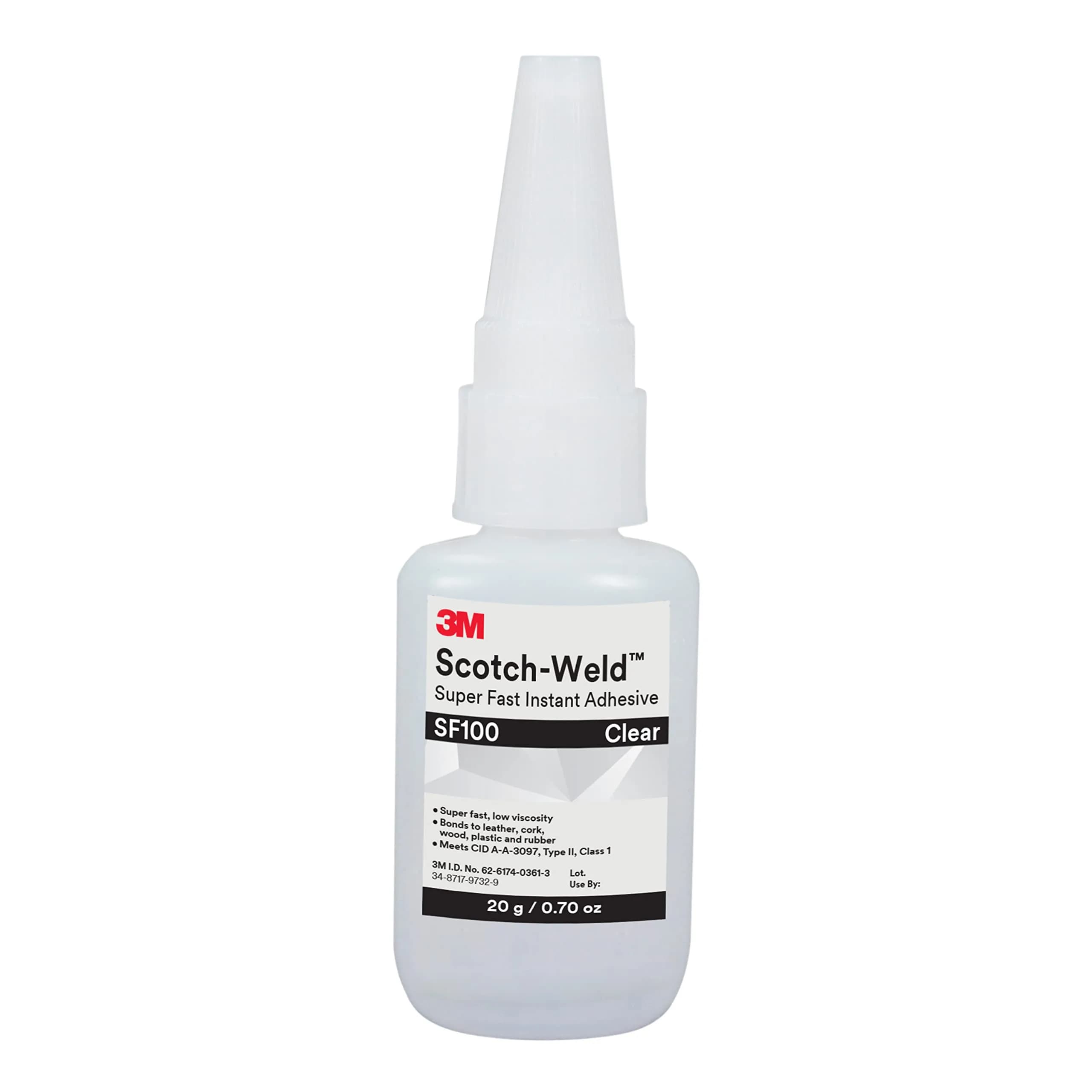 3M Scotch-Weld SF100 Super Fast Instant Adhesive 20g (0.676 Fl Oz) | Bonds Plastics & Rubbers - main product image